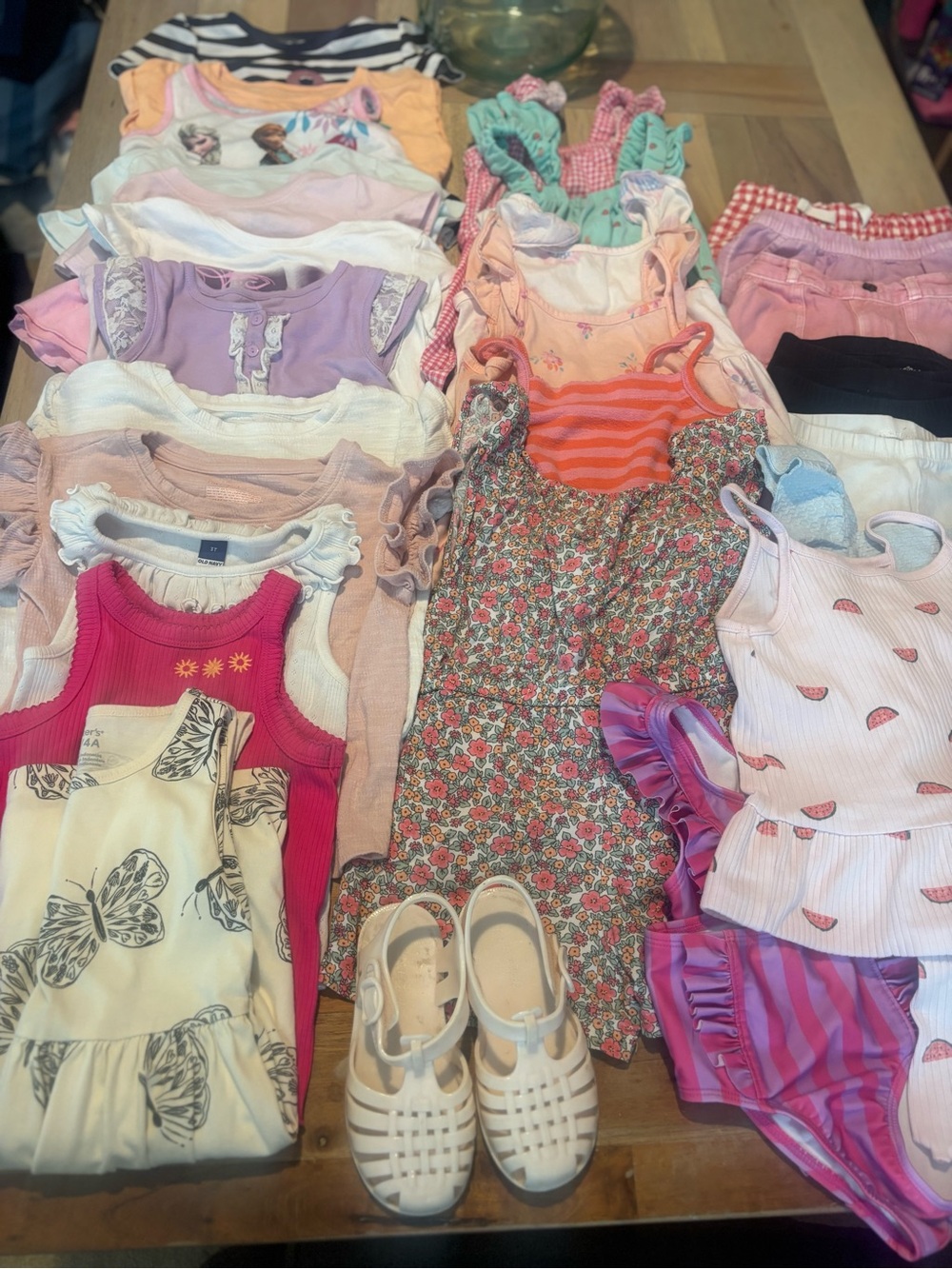 Girls Mixed Summer Dress & Romper Lot - Floral, Pink, Purple